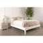 Très grand lit plateforme White Eastern