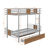 Twin XL Over Twin XL Metal Bunk Bed With Drawers-1838490513