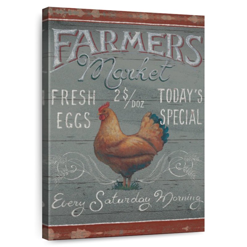 Enseigne murale Kema Farmers Market I sur bois, H 51 po x l 34 po