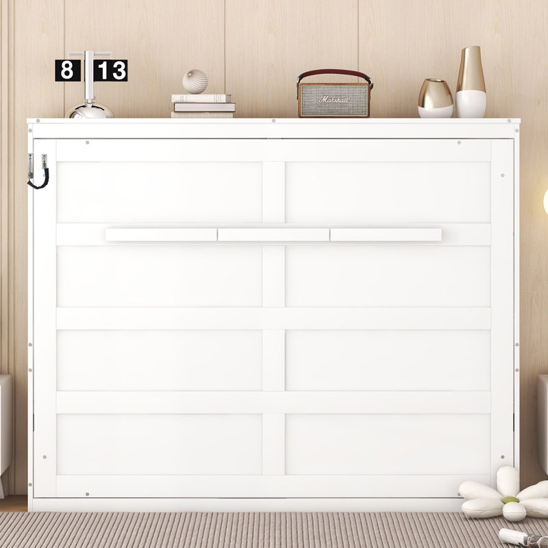 Lit escamotable Murphy, Double, Blanc