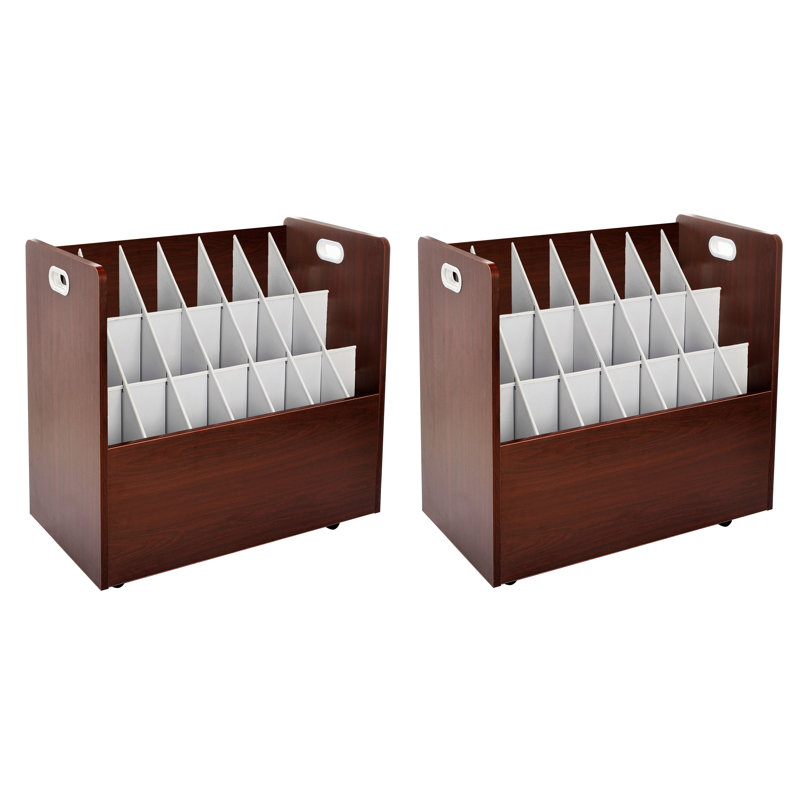 Grand classeur à 21 feuilles Adiroffice, Acajou