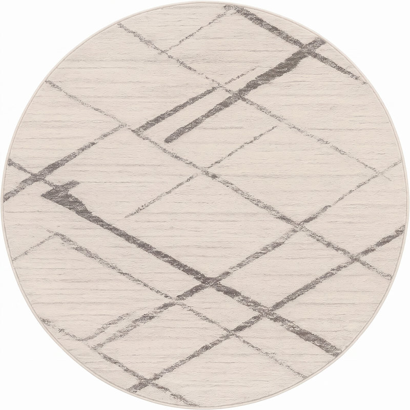 Kymiere Abstract Indoor Rug, Round 5'3"