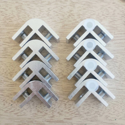 Aluminum Fire Pit Glass Wind Guard Hardware Brackets (Set of 8)