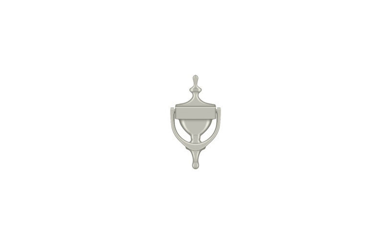Victorian Brass Door Knocker, Brushed Nickel