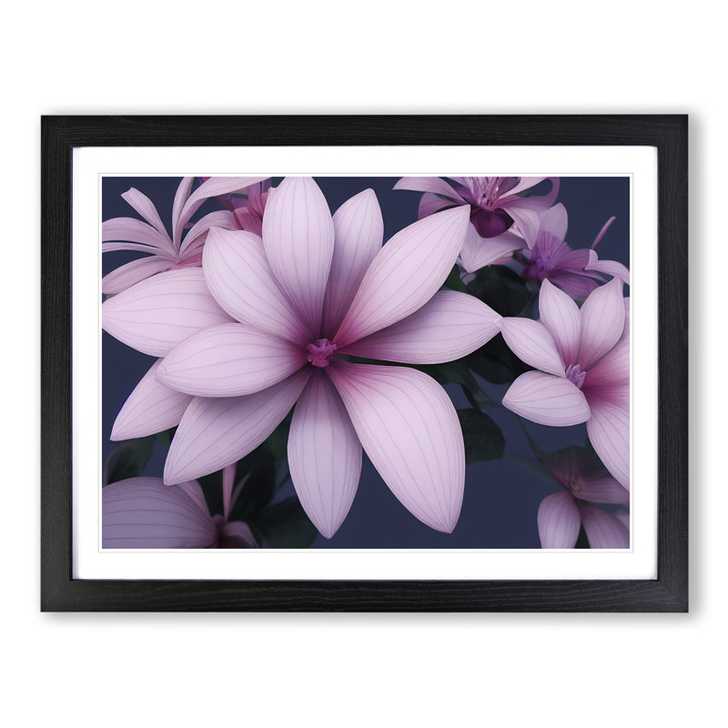 Fabulous Flowers - Single Picture Frame Print, Black Framed, 25cm H x 34cm W x 2cm D