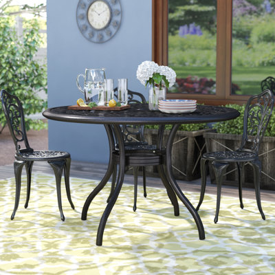 Calisa Round Outdoor Dining Table Yes , 47.75 " W 47.75 " D