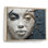 «Blue and beige», femme africaine, collage - art africain, décoration murale