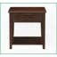 Table basse élégante en noyer avec tiroir & amp; Tablette inférieure pour le salon, intemporelle et amp; Organisé