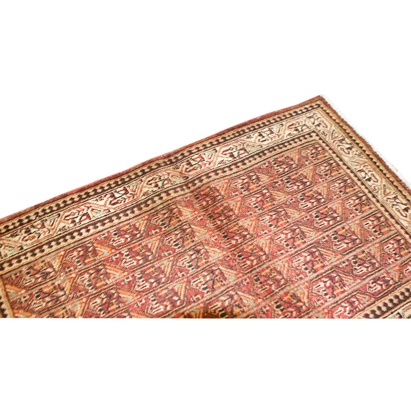 Hand Knotted Wool Area Rug in Multi