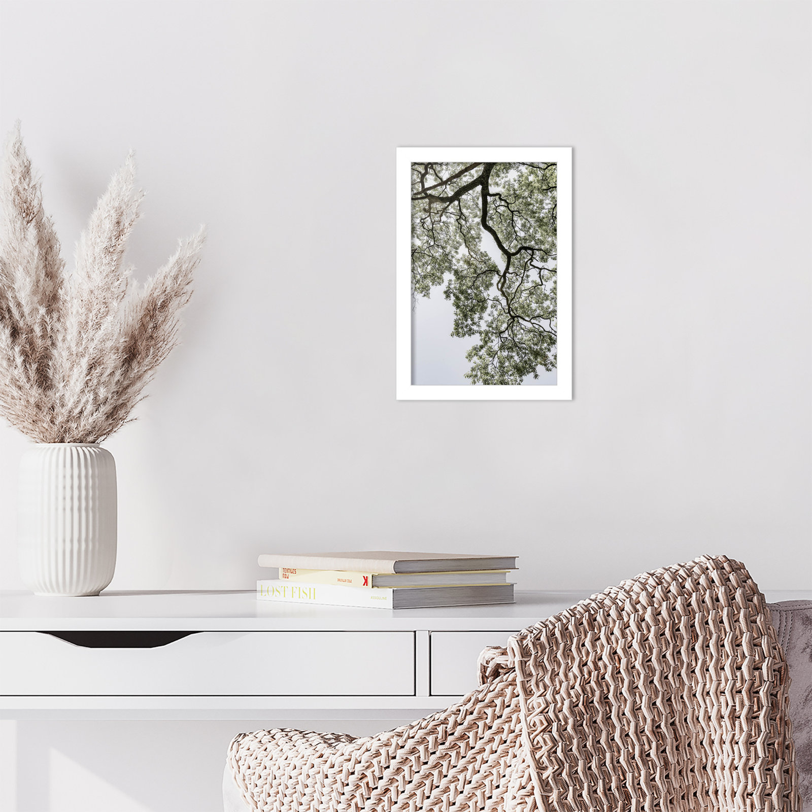 Pleasantville "Coastal Forest" Print, 13" H x 9" W, White