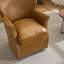 Fauteuil pivotant rembourré en cuir véritable l 26,4 po-1891281928