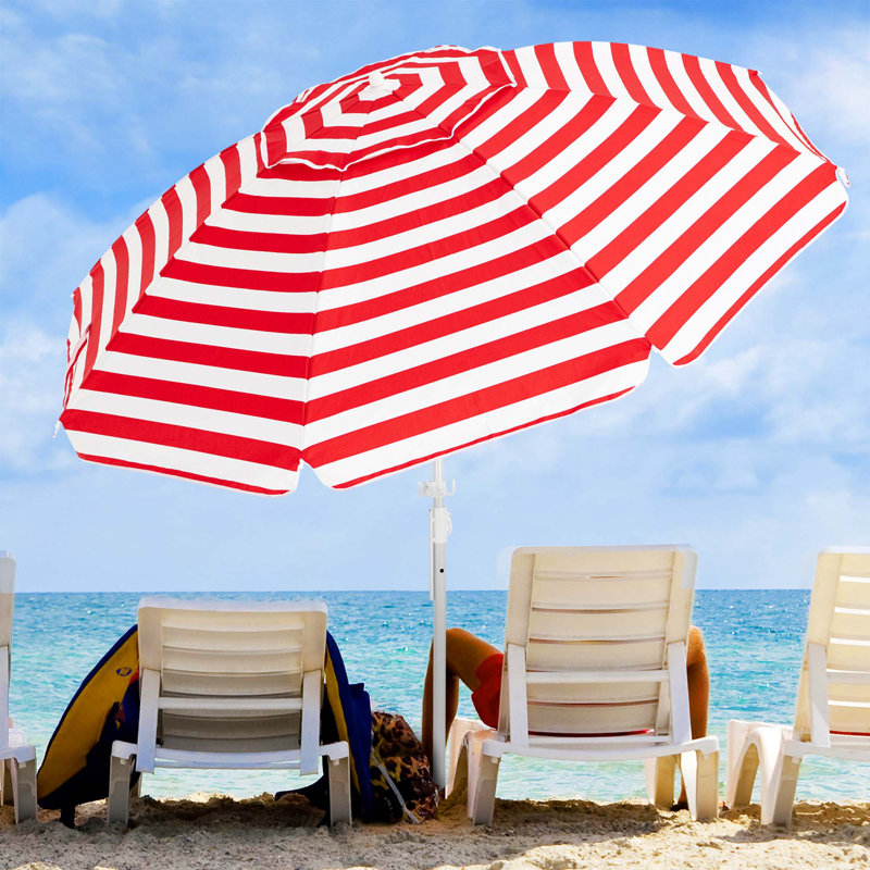 Parasol de plage de 78 po Macintyre, Rouge
