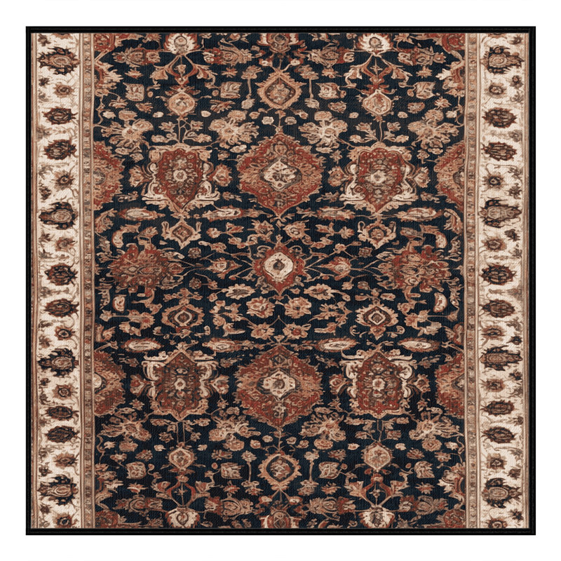 Tapis brun lavable à la machine, Carré 4 pi