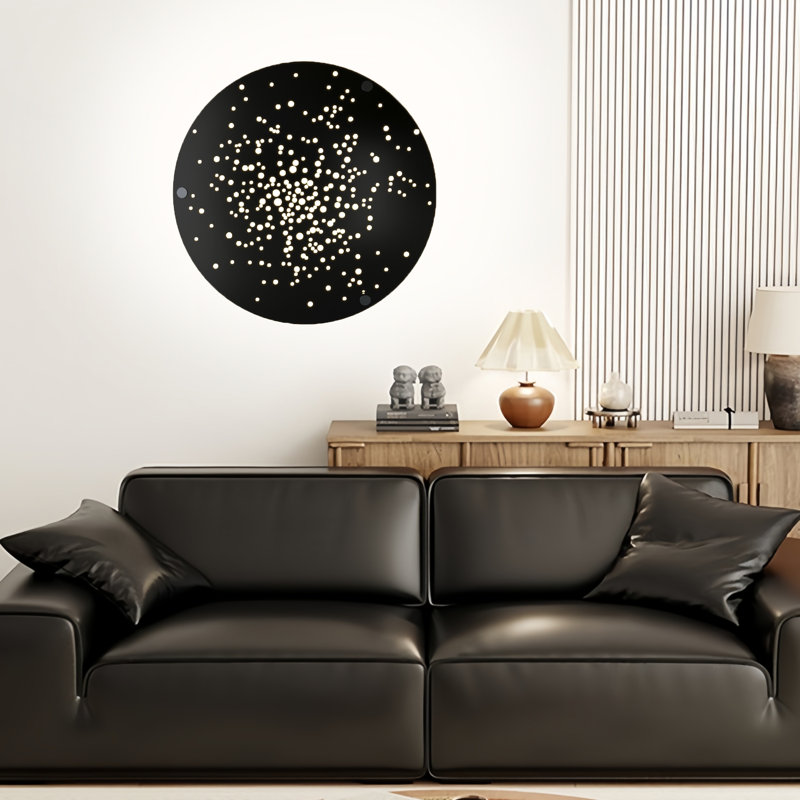 18.5" Round Flush Mount Ceiling Light With Dimmable And Remote Control