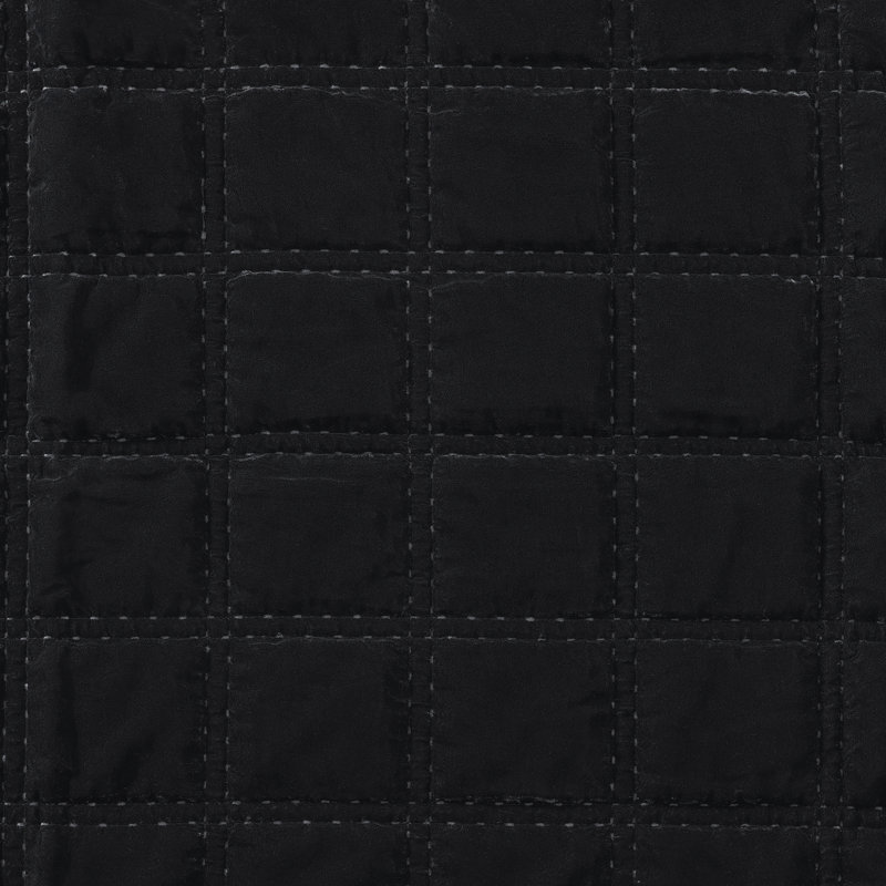 Ensemble de courtepointe Stella, Courtepointe pour très grand lit + 2 taies d'orei, Noir, noir, noir, noir