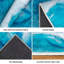 Magnifique tapis d'intérieur bleu lavable à la mer Ocean Wave-816564714