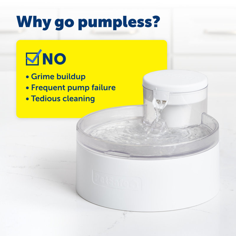 PetSafe Outlast 90 oz Pumpless Pet Fountain, Large (1 cups / 90 fluid oz)