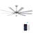 72 In Integrated LED Brushed Nickel Smart Ceiling Fan With Remote Control