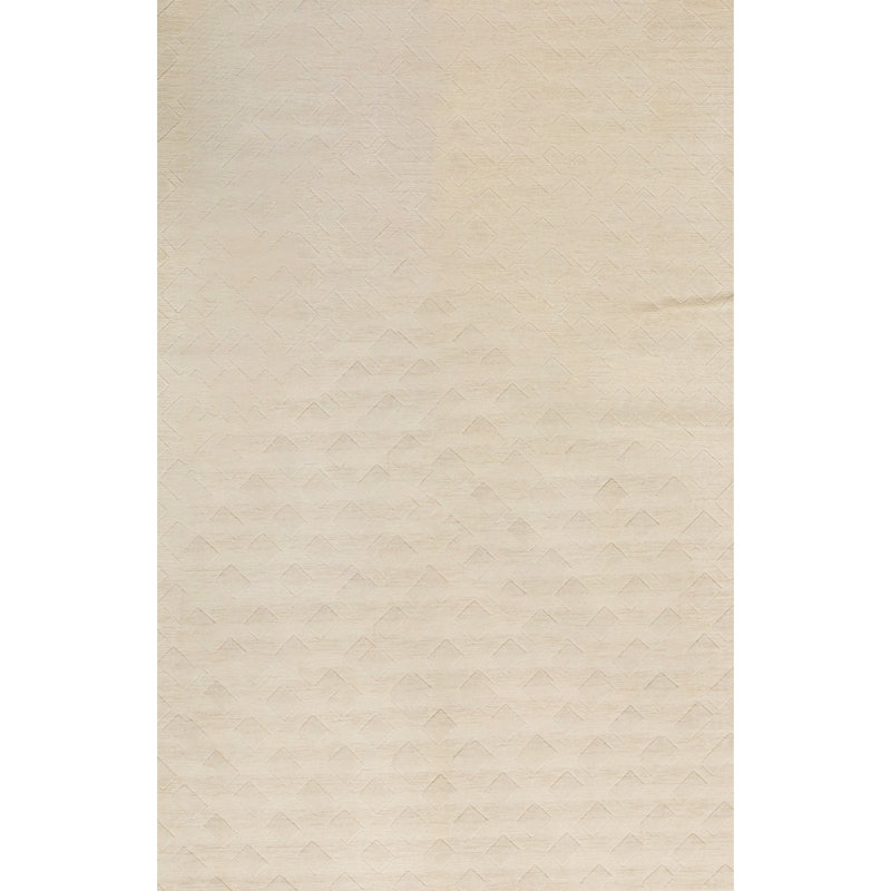 Geometric Area Rug in Cream