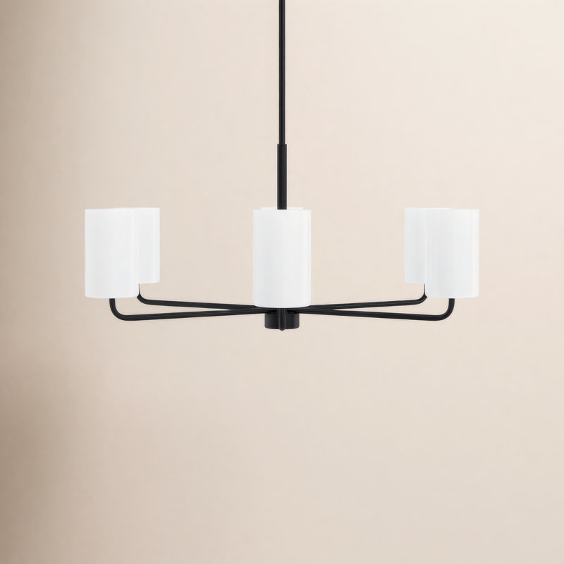 Vivien Vincente 6 - Light Chandelier, Matte Black, No