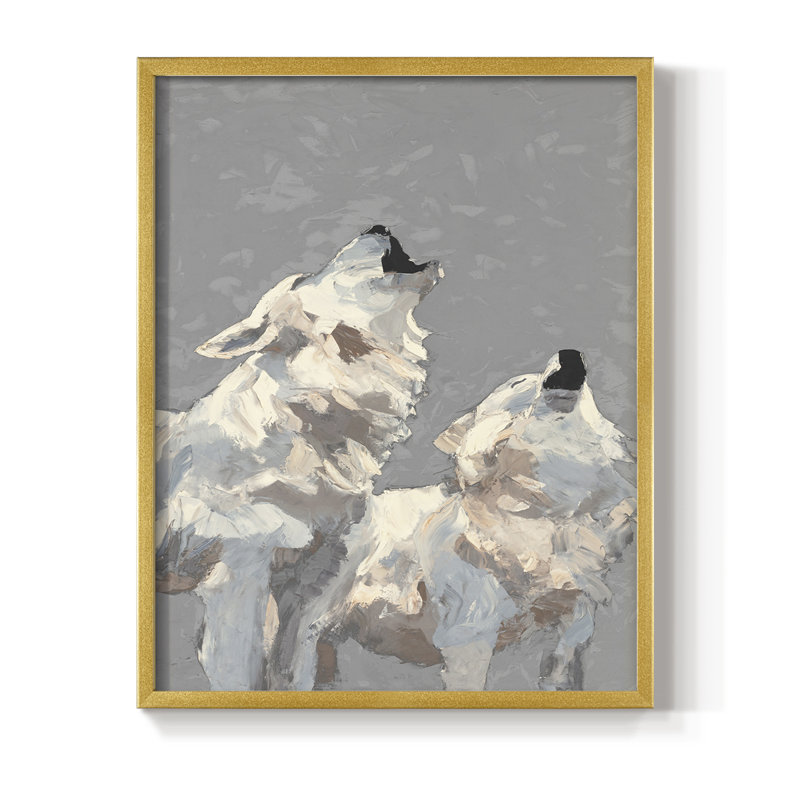 Midnight Wolves Framed Print - Solid Wood, 10" H x 8" W