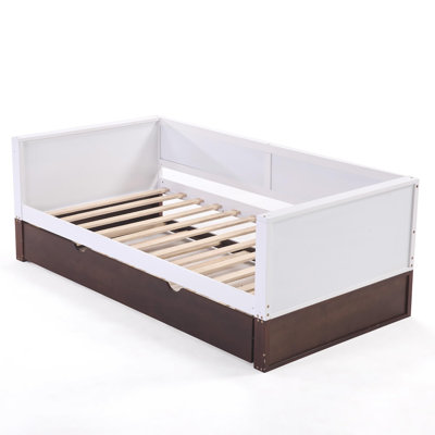 Modern Twin Steel Black Platform Foundation