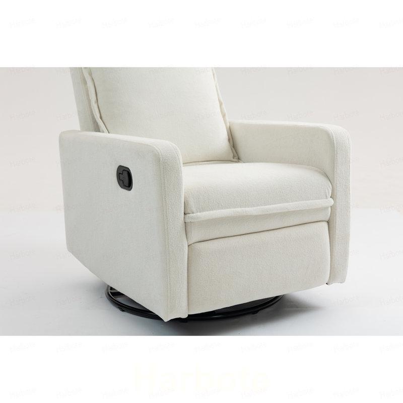 Fauteuil court en peluche, White