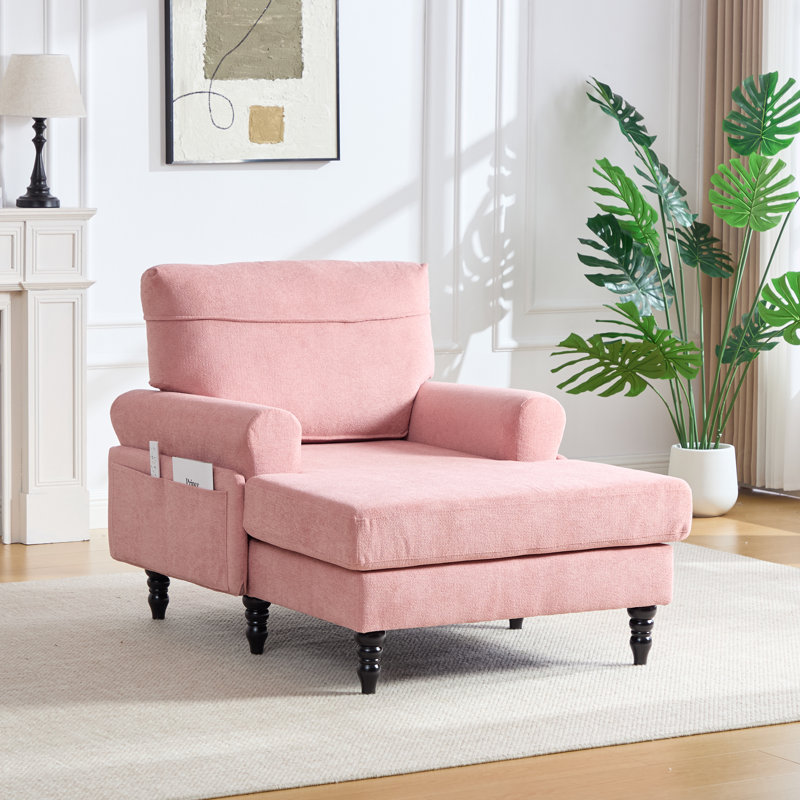 Chaise longue rembourrée 38,2 po, Vert menthe
