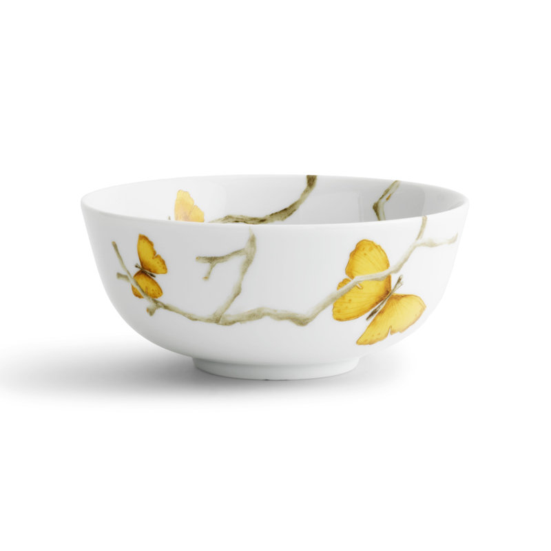 Butterfly Ginkgo Handmade Porcelain Dining Bowl