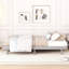 Lit Queen gris moderne avec plateforme flottante - Matériaux de construction durables et panneaux de particules élégants