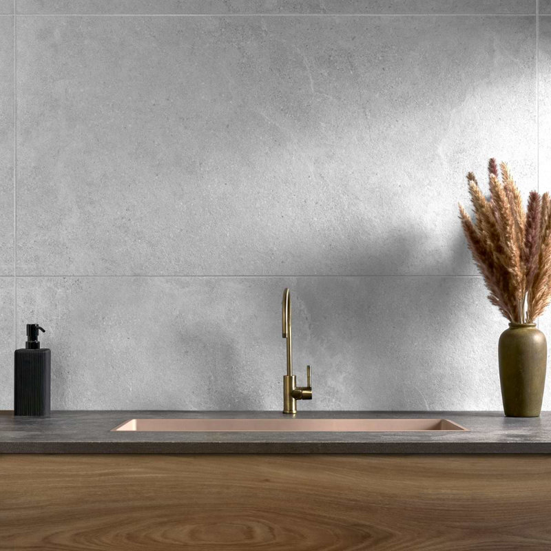Lune 24x48 Matte Porcelain Tile, Ice Light