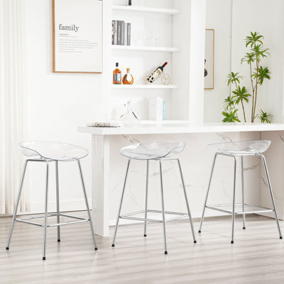 26" Counter Stool With Metal Frame
