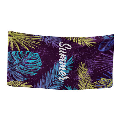 Microfiber Beach Towel Super Colorful Bath Towel Sandproof Beach Blanket Multi-Purpose Towel For Travel Swimming Pool 30x60 Inch