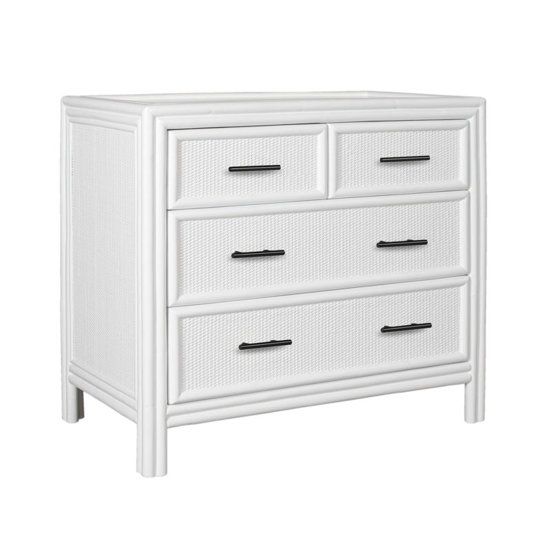 Aruba 36'' W Nightstand, White/Black