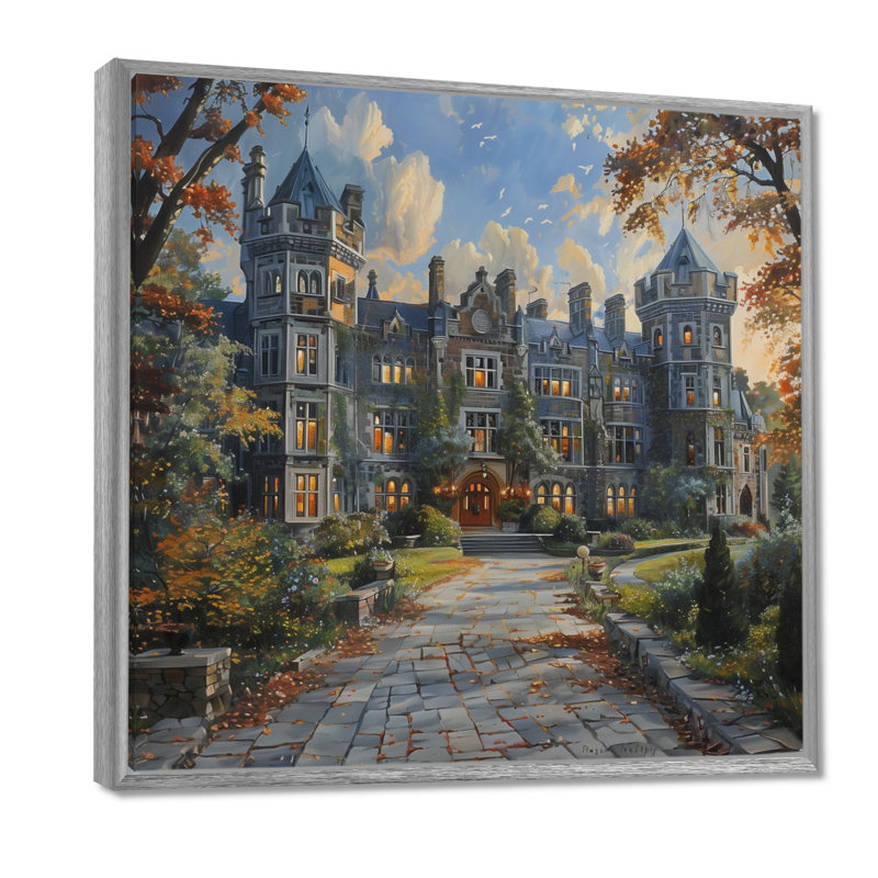 «England University Hall Building In Summer II - College and University Buildings», art mural, H 36 po x l 36 po x P 1,5 po