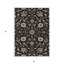 Tapis extérieur lavable floral noir 3 pi x 5 pi brun et ivoire