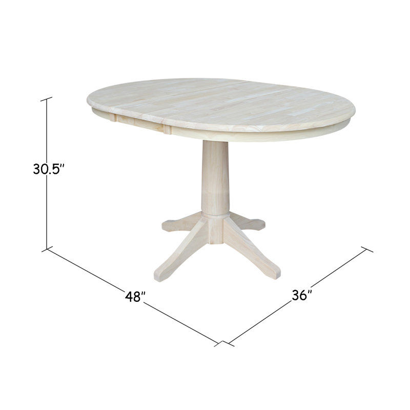 Table de salle à manger extensible Ikuko, Non fini