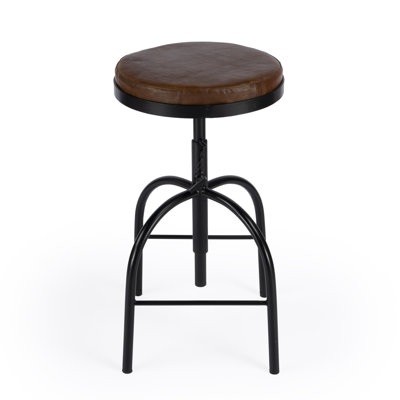 Clyde Leather 25" Adjustable Bar Stool