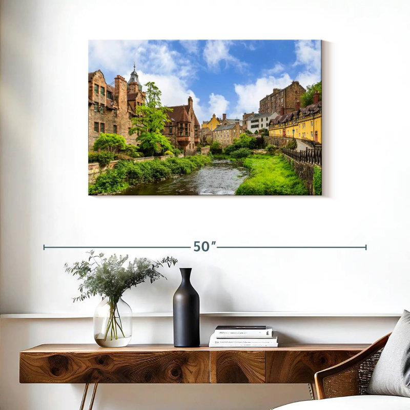 Sirecs, Edimbourg, Dean Village et l'eau de Leith, H 24 po x l 36 po