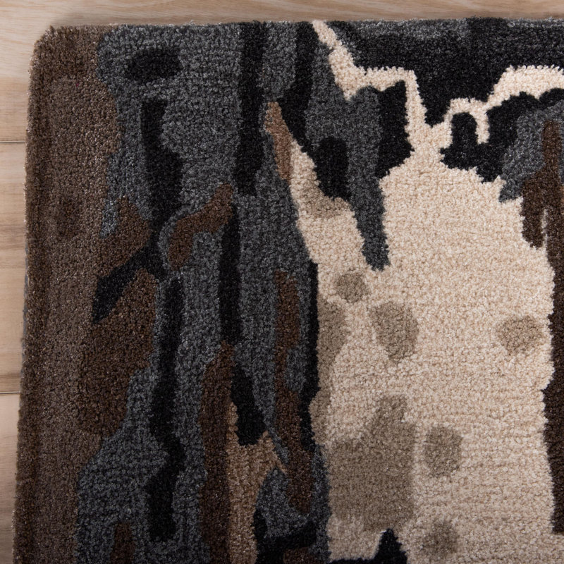 Tapis en laine avec tencel, Rectangle de 5 pi x 8 pi