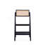 Ensemble de 2 chaises pliantes noires et naturelles