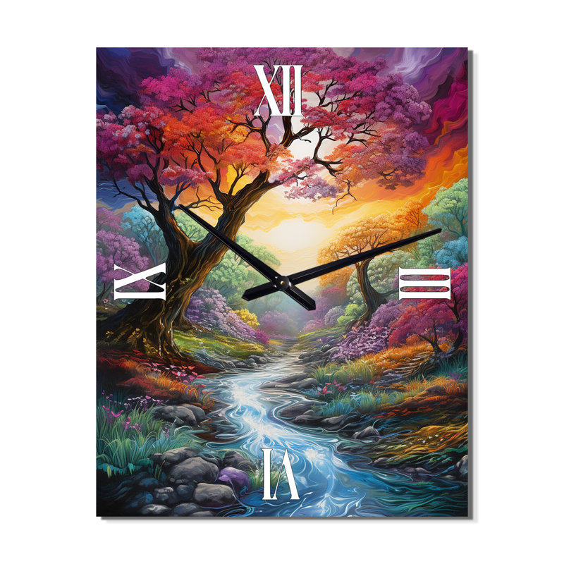 Haaniya - Horloge murale arc-en-ciel surdimensionnée, Très grand
