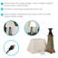 Lampe de table d'extérieur en ardoise naturelle 30 "avec abat-jour blanc et accents cuivre Wallach