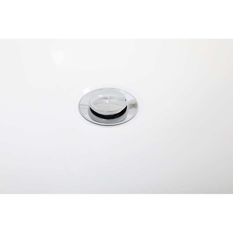 Chaylynn 67'' x 31'' Soaking Acrylic Bathtub, Polished Chrome