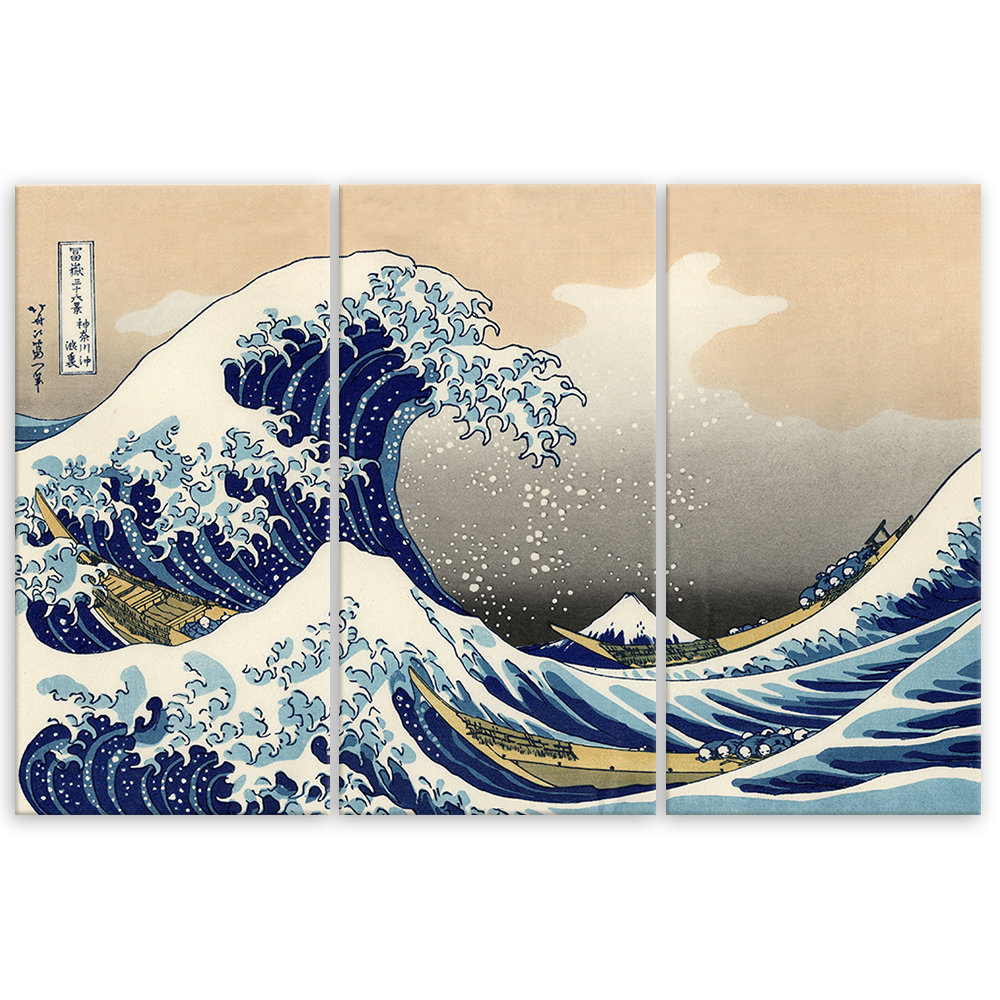 Leinwandbild Hokusai Great Wave Of Kanagawa