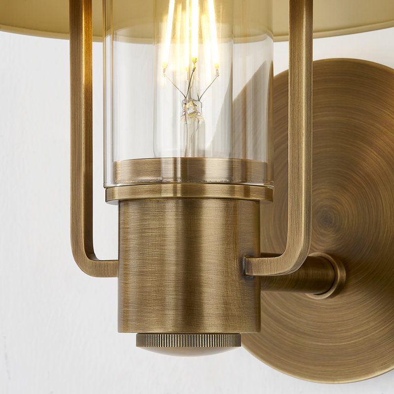 1 - Light Armed Sconce, Patina Brass