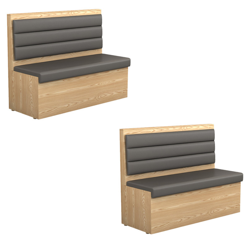 Banc rembourré en similicuir Modern Fashion Simple, Gris