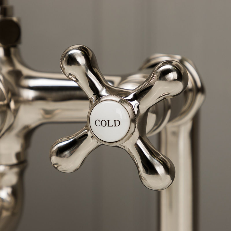 Deck Tub Spout with Diverter, Brushed Nickel
