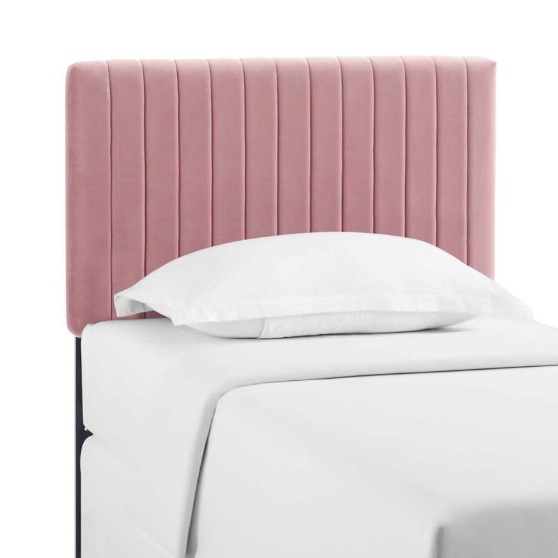 Modway Carson Carrington Stryn Velvet Headboard, Twin, Dusty Rose