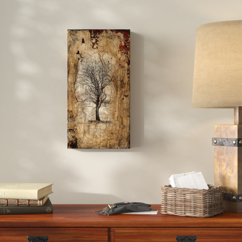 « solitaire tree », reproduction d’impression sur toile tendue, H 19 po x l 10 po x P 2 po